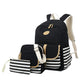 Women's Trendy Canvas Printed Striped Computer Backpacks