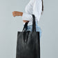 Ebony Elegance Leather Tote