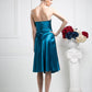 LIQUIDACIÓN - Vestido strapless de satén hasta la rodilla Cinderella Divine 7703 (Talla 3XL)