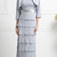 OFERTA - Vestido con chaqueta de falda larga y capas Cinderella Divine 7731 (Talla M)