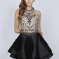 Juliet 777 Two-Piece Short Dress Halter Embellished Bodice