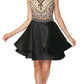 Juliet 777 Two-Piece Short Dress Halter Embellished Bodice