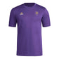 adidas Mens Short Sleeve Pre-Game T-Shirt Regal Purple/Orlando City Sc XX-Large