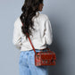 Maroon Mystique Ajrakh Satchel Purse