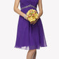 Juliet 786 Ruched V-Neck Cocktail Dress Embellished Waist