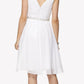 Juliet 786 Ruched V-Neck Cocktail Dress Embellished Waist