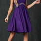 Juliet 786 Ruched V-Neck Cocktail Dress Embellished Waist