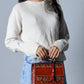 Maroon Mystique Ajrakh Satchel Purse