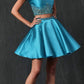 Juliet 790 Cold Shoulder Two-Piece Embellished Short Dress