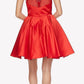 Juliet 794 Beaded Scoop Neck Short Satin Dress