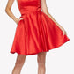 Juliet 794 Beaded Scoop Neck Short Satin Dress