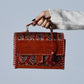 Maroon Mystique Ajrakh Satchel Purse