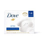 Dove Beauty Bar Limpiador Suave para una Piel Más Suave y Tersa con 1/4 de Crema Humectante Blanco Más Humectante que el Jabón en Barra 3.75 oz 14 Barras