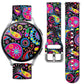 Sport Bands Compatible for Galaxy Watch 6 Band/Galaxy Watch 5/Galaxy Watch 4 Band Galaxy Watch 5 Pro/Galaxy Watch 3/Active 2 Watch 20mm Soft Silicone Sports Strap Women Men(Cute Boho Flower)