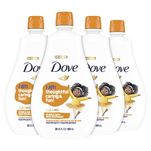 Dove Baño de Burbujas para Niños Coco Galleta Fórmula Hipoalergénica 20 oz Paquete de 4
