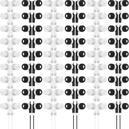 Kigeli 100 audífonos para niños a granel, audífonos con cable para estudiantes en el aula, audífonos intrauditivos de 3.5 mm, juego de audífonos desechables para niños, adultos, clases, escuela, biblioteca, laptop (gris negro)