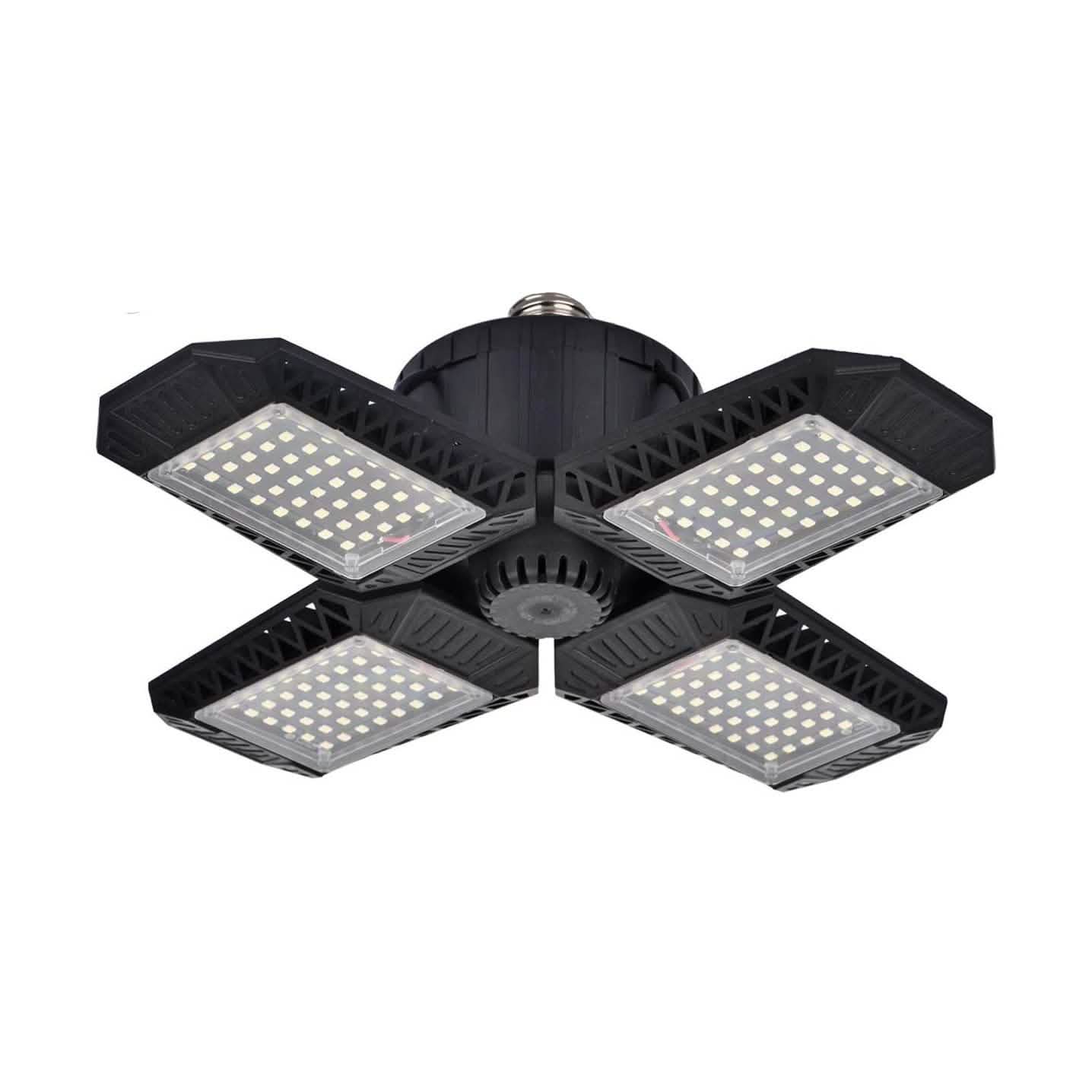 Luces de techo LED deformables de 80 W para garaje con 4 paneles ajustables