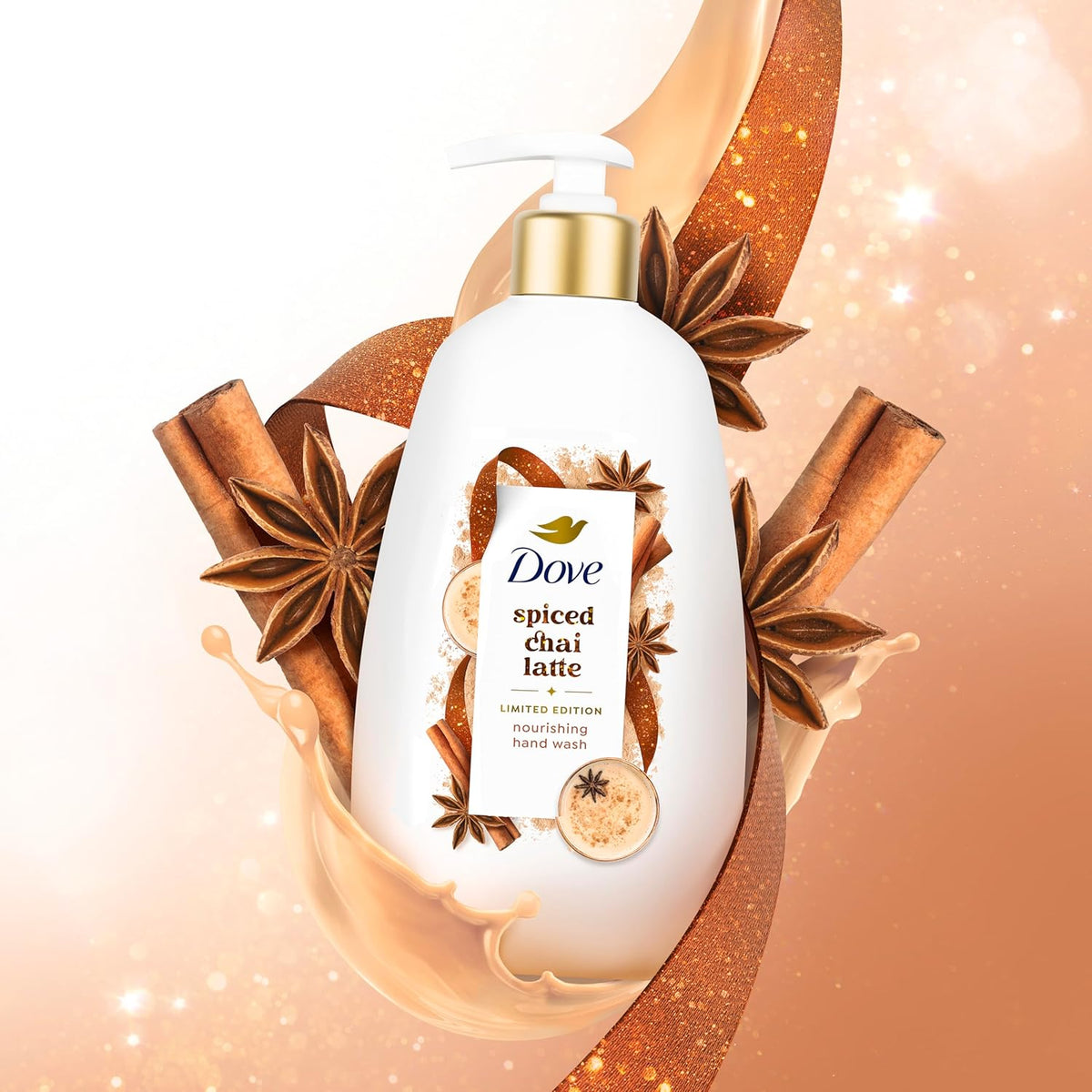 Jabón Líquido para Manos Dove Edición Limitada Holiday Treats para Nutrición Profunda Chai Latte Especiado 12 oz