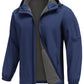 Chaqueta cortavientos COOFANDY para hombre, softshell, forro polar, impermeable y resistente al viento, para exteriores, invierno