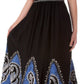 Sakkas Batik Print Embroidered Sleeveless Smocked Tube Top Long Dress