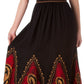 Sakkas Batik Print Embroidered Sleeveless Smocked Tube Top Long Dress