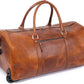Tan Leather Trolley Bag 44L