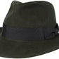Sakkas Flynn Grosgrain Bow Wide Brim Wool Fedora