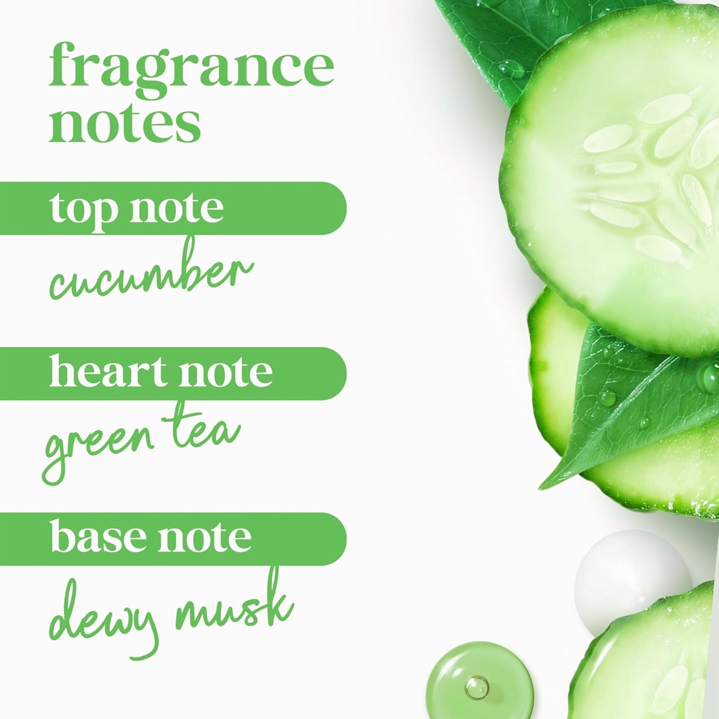 Dove Gel de Ducha con Dosificador Refrescante Pepino y Té Verde para Piel Suave como la Loción por 24h Limpiador Corporal Hidratante Sin Sulfatos Sin Parabenos 909 g