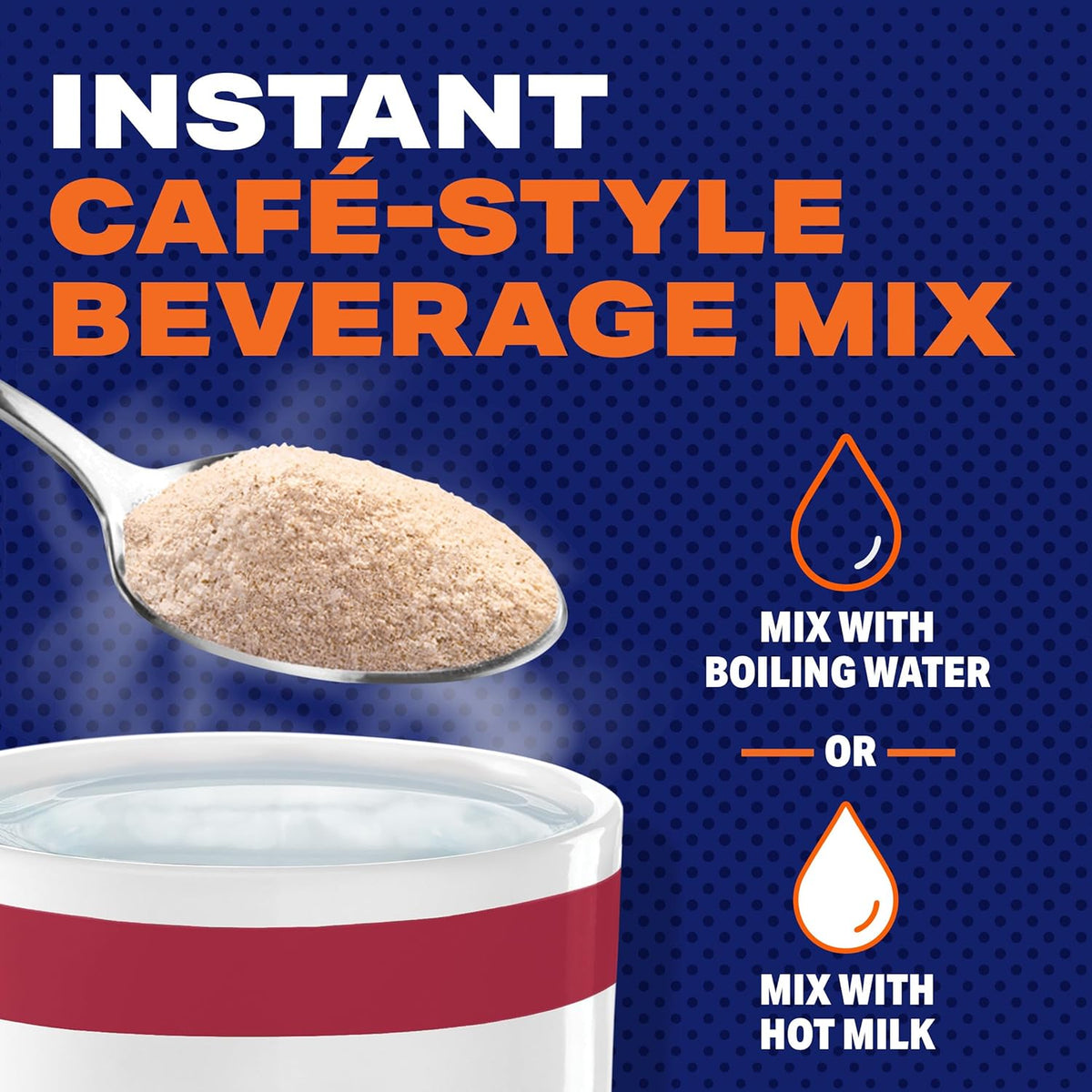 Maxwell House Mezcla de Bebida Estilo Café Instantáneo, Fácil de Preparar, 1 Bote, para un Café Rápido por la Mañana o un Gusto por la Tarde, Café Viena, Lácteo Kosher, 9 oz