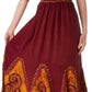 Sakkas Batik Print Embroidered Sleeveless Smocked Tube Top Long Dress