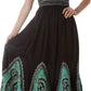 Sakkas Batik Print Embroidered Sleeveless Smocked Tube Top Long Dress