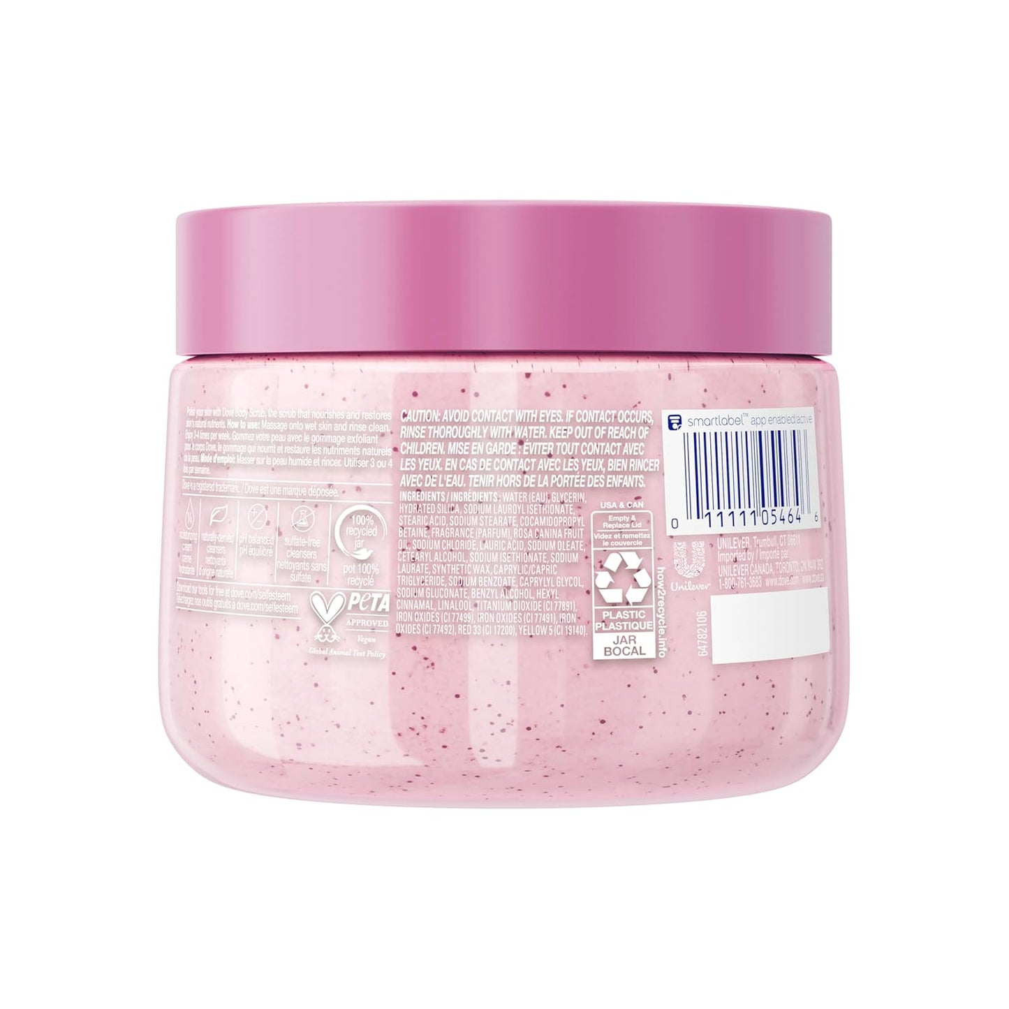 Exfoliante Corporal Dove Sal Rosa del Himalaya y Aceite de Rosa Exfolia y Nutre Profundamente para una Piel Suave y Radiante 425 g