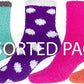 Sakkas Super Soft Anti-Slip Fuzzy Ankle Socks Value Assorted 6-Pack