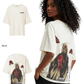 G West Womens Oversized Red Skull Tee