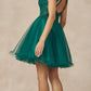 Juliet 826 Fit-and-Flare Halter Neck Short Party Dress
