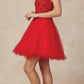 Juliet 826 Fit-and-Flare Halter Neck Short Party Dress