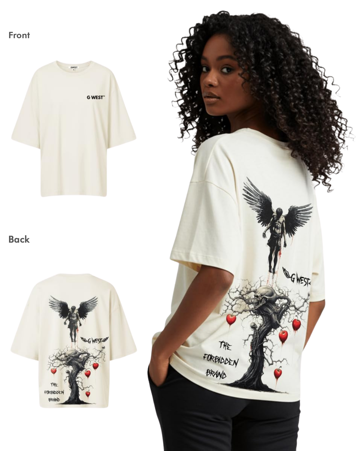 G West Womens Oversized Forbidden Brand Tee