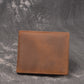 Women's & Men's First Layer Cowhide Short Crazy Horse Men's Wallets