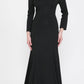 LIQUIDACIÓN - Poly USA | Vestido Largo con Hombros Descubiertos y Mangas Largas Ed Young 8378 (Talla M)