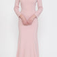 LIQUIDACIÓN - Poly USA | Vestido Largo con Hombros Descubiertos y Mangas Largas Ed Young 8378 (Talla M)