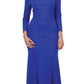 LIQUIDACIÓN - Poly USA | Vestido Largo con Hombros Descubiertos y Mangas Largas Ed Young 8378 (Talla M)