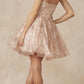 Juliet 838 Homecoming Short Dress Applique and Glitter