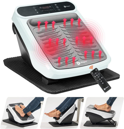 Masajeador de pies LifePro para una terapia relajante de pantorrillas y pies - Máquina vibratoria de circulación para pies y piernas con combinación de calor - Masajeador de pies debajo del escritorio para aliviar el dolor y la circulación sanguínea