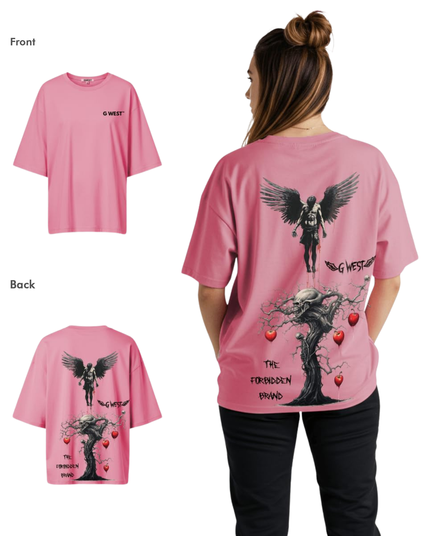 G West Womens Oversized Forbidden Brand Tee