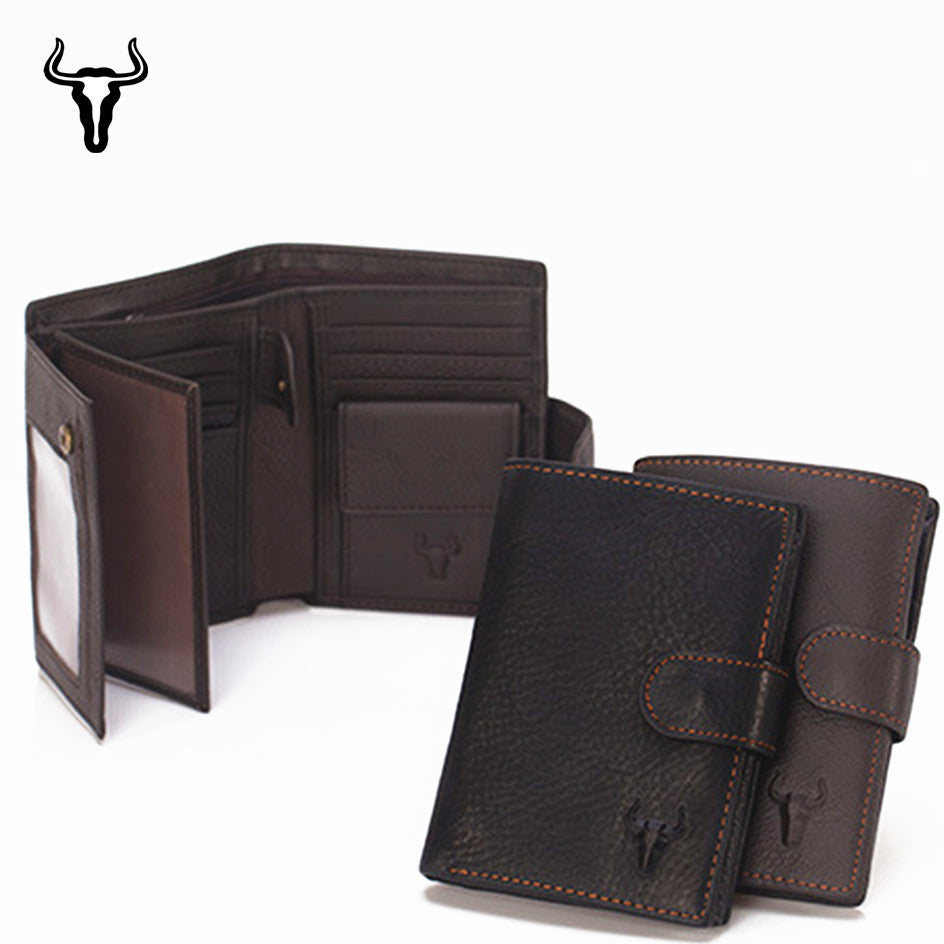 Craftsman Leather Pocket Mid-length Multiple Slots Men's Wallets