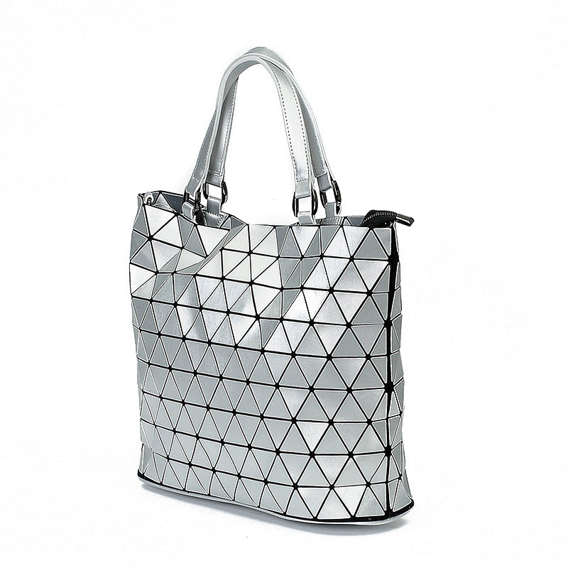 Women's Clearance Geometric Diamond Pattern Fashion Portable Special Bucket Bags