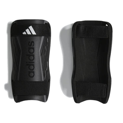 adidas Unisex-Adult Tiro Soft Ground Training Shin Guards Black/White/Iron Metallic X-Small