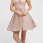 LIQUIDACIÓN - Vestido corto de cuello en V línea A Juliet 850 con bolsillos (Talla XS)