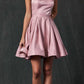 CLEARANCE - Juliet 852 Caged-Back Homecoming Short Dress with Pockets (Size Small)