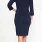 LIQUIDACIÓN - Poly USA | Ed Young 8526 Vestido midi a la rodilla con mangas 3/4 (Talla XL)